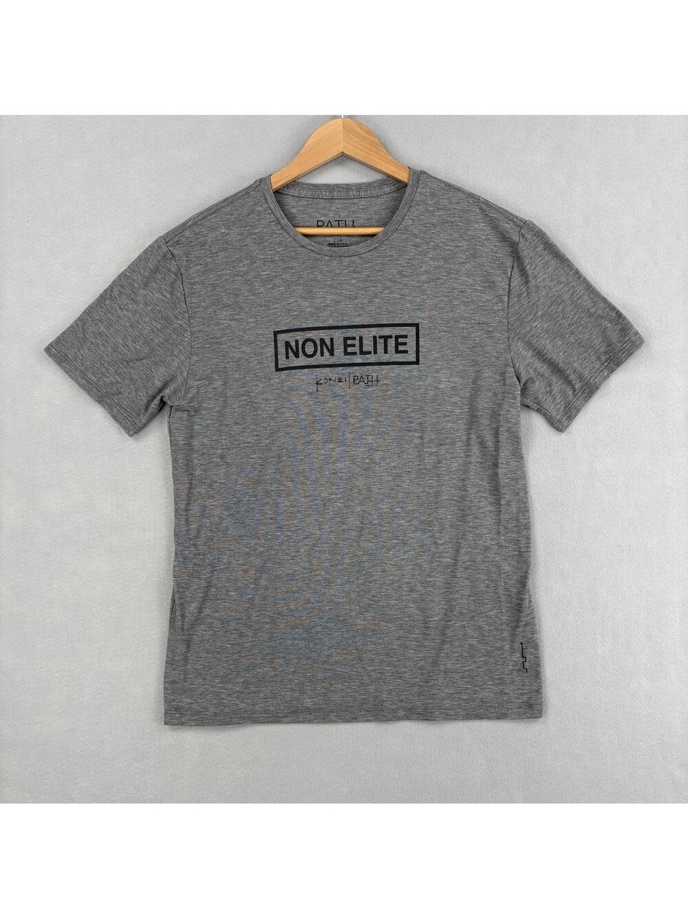 Path Projects Shirt Mens Large Gray Non Elite Graphic Running Tee Performance